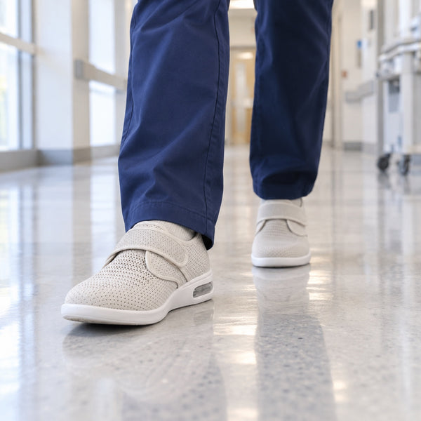Ella – Women's Nursing Shoes, worn on a walk