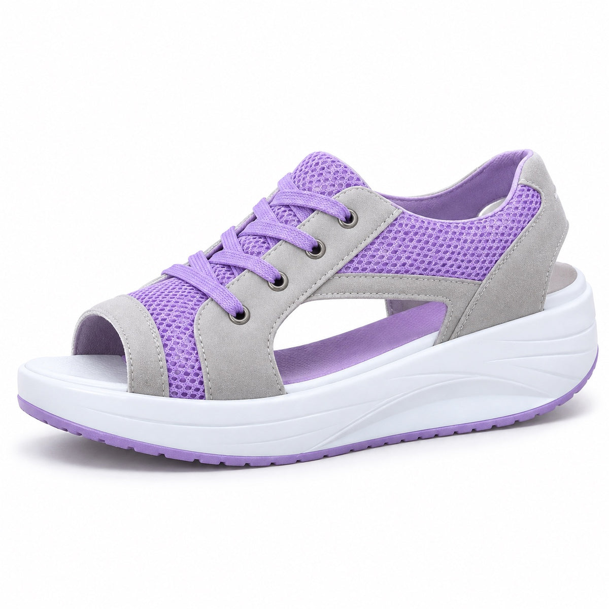 Elodie – Women's Wide Toe Box Sandals in Purple