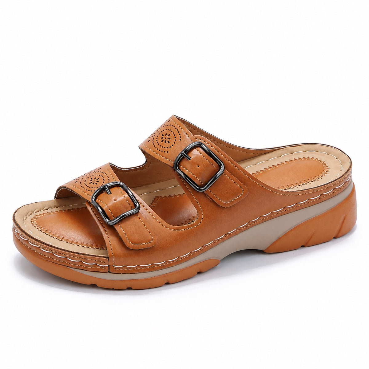 Erma – Women's Wide Toe Box Sandals in Brown