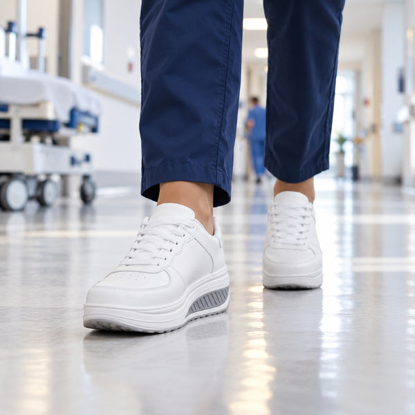 Ernestine – Women's Nursing Sneakers, worn on a walk