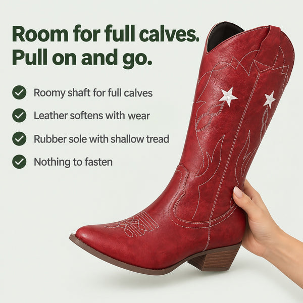 Ethel – Women's Wide Calf Boots, key benefits