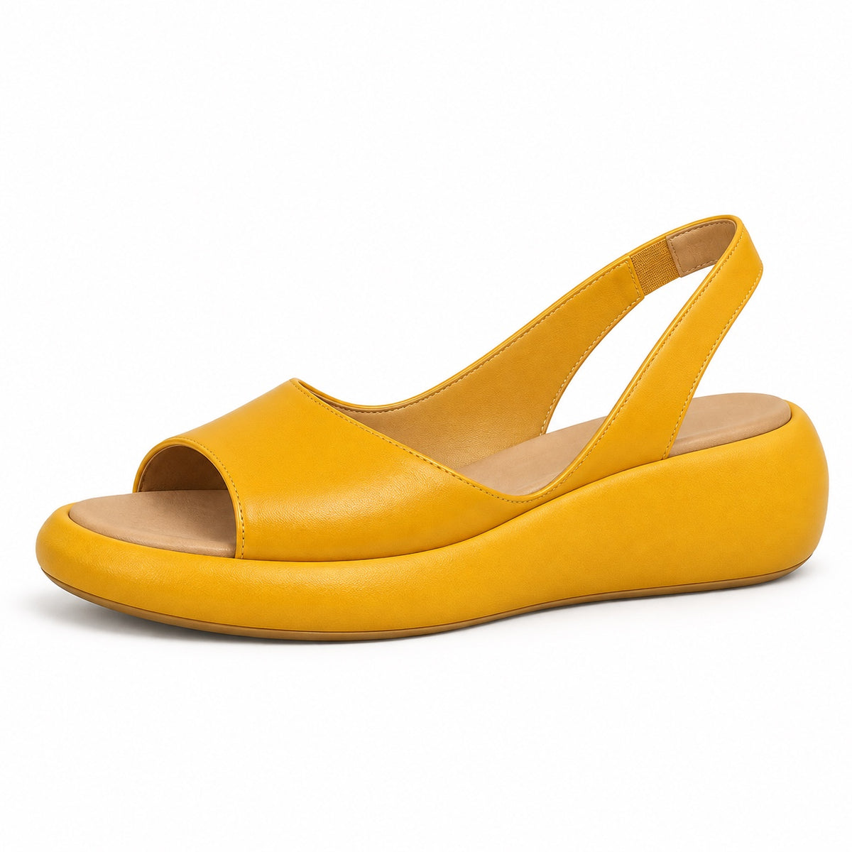 Faye – Women's Wide Toe Box Sandals in Yellow