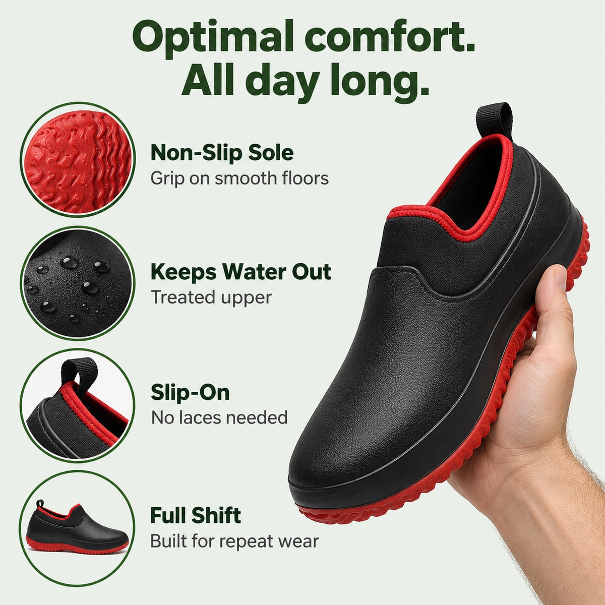 Fowler – Unisex Nursing Shoes, features