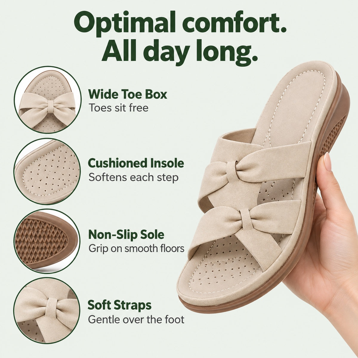 Frazier – Unisex Wide Toe Box Sandals, features