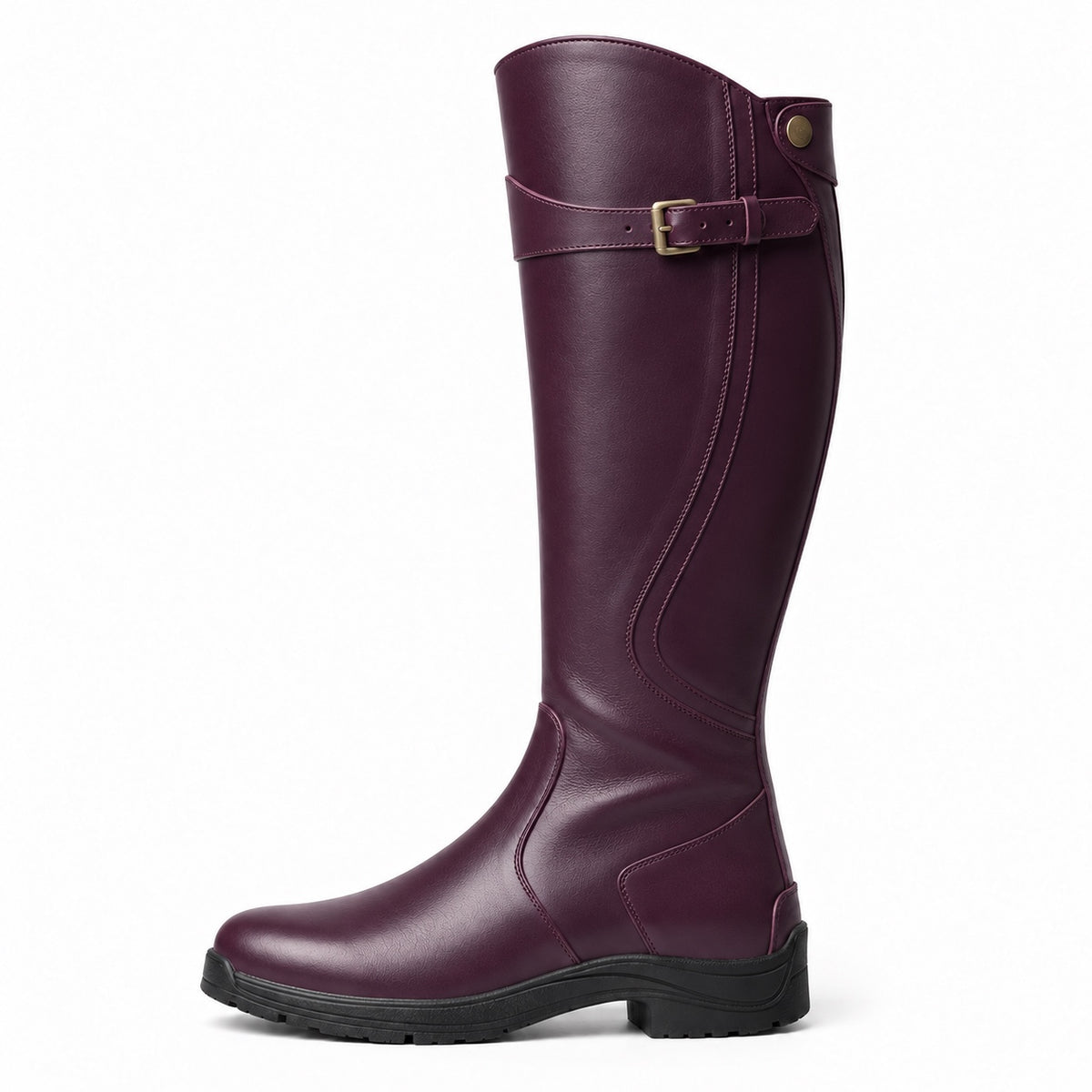Fuller – Unisex Wide Calf Boots in Purple