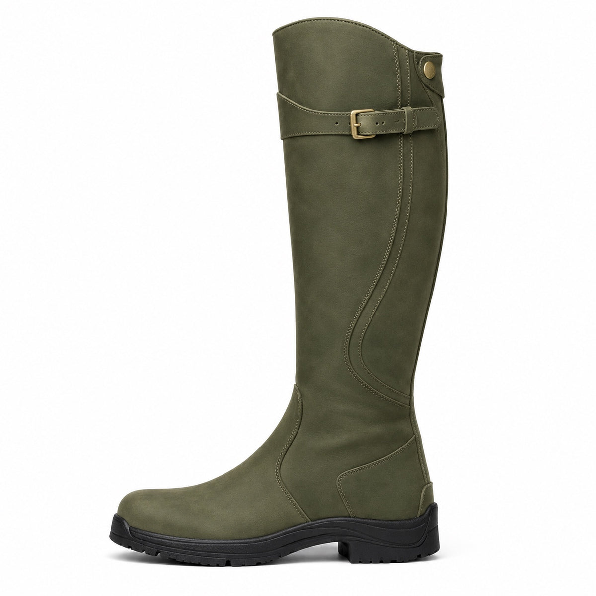 Fuller – Unisex Wide Calf Boots in Green