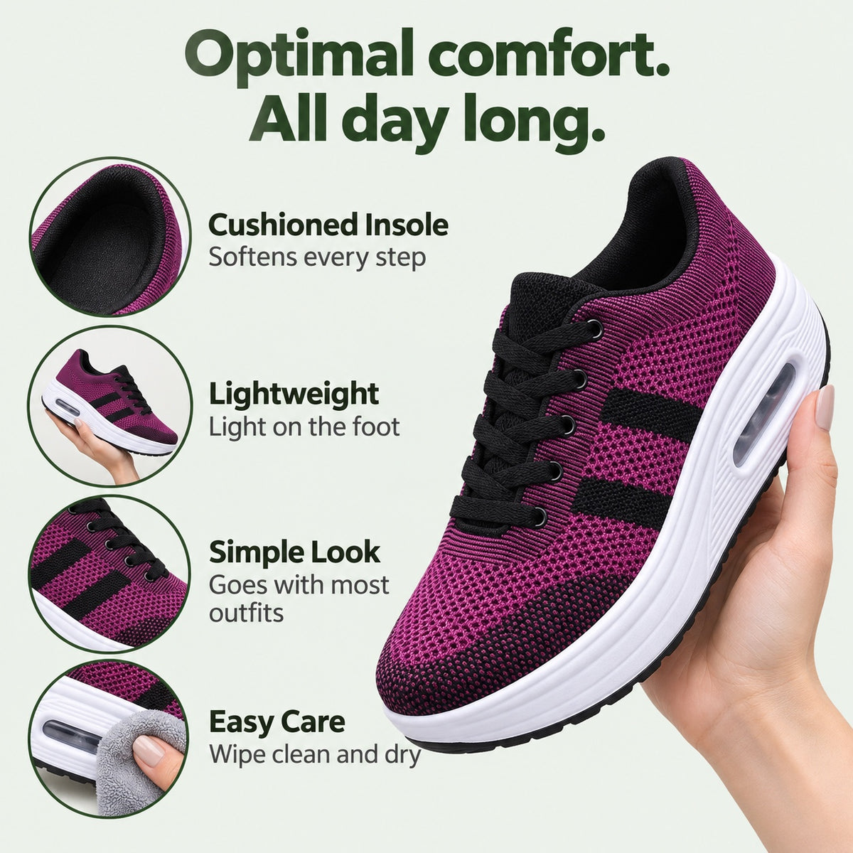 Garcia – Women's Orthopedic Sneakers, features
