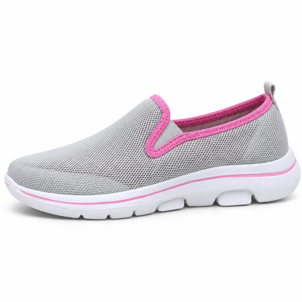 Geneva – Women's Wide Toe Box Sneakers in Light Gray