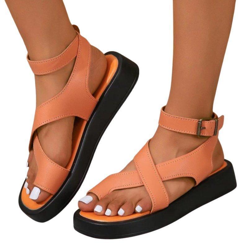 Genuine Leather Sandals for Bunions - Adjustable Strap, Roomy Fit