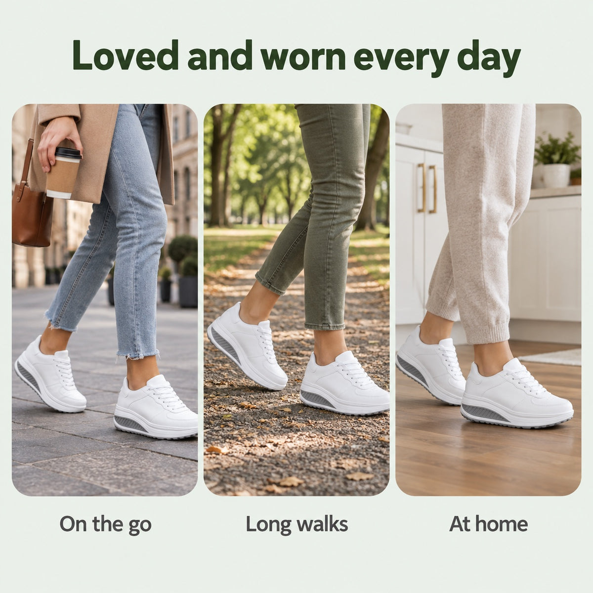 Ginger – Women's Arch Support Sneakers, worn every day