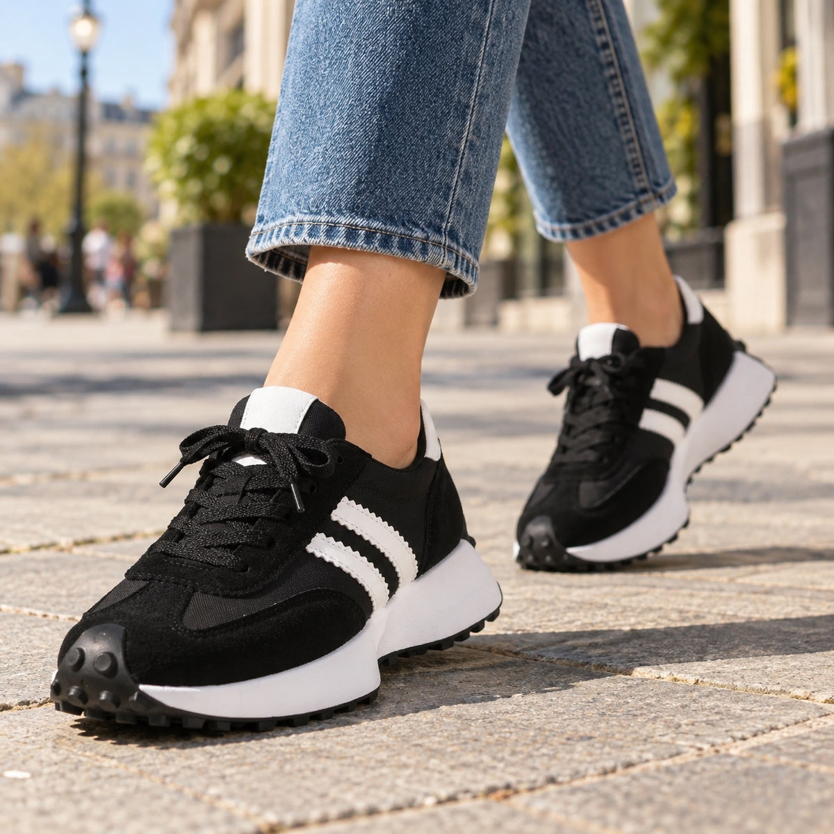 Gladys – Women's Walking Sneakers, worn on a walk