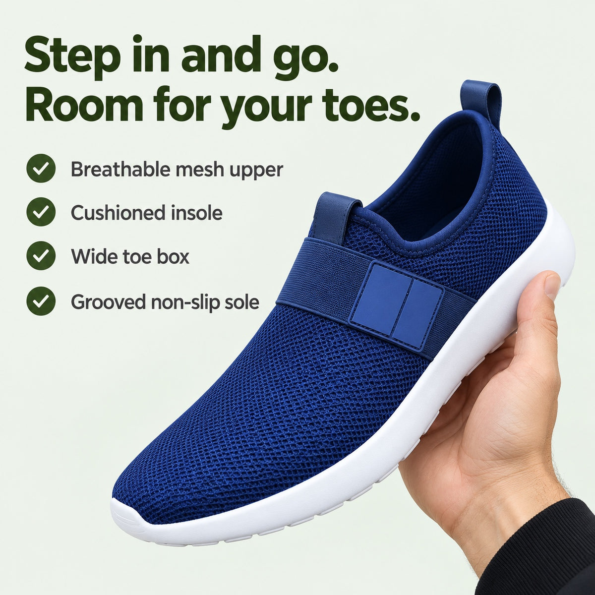 Glen – Men's Wide Toe Box Sneakers, key benefits
