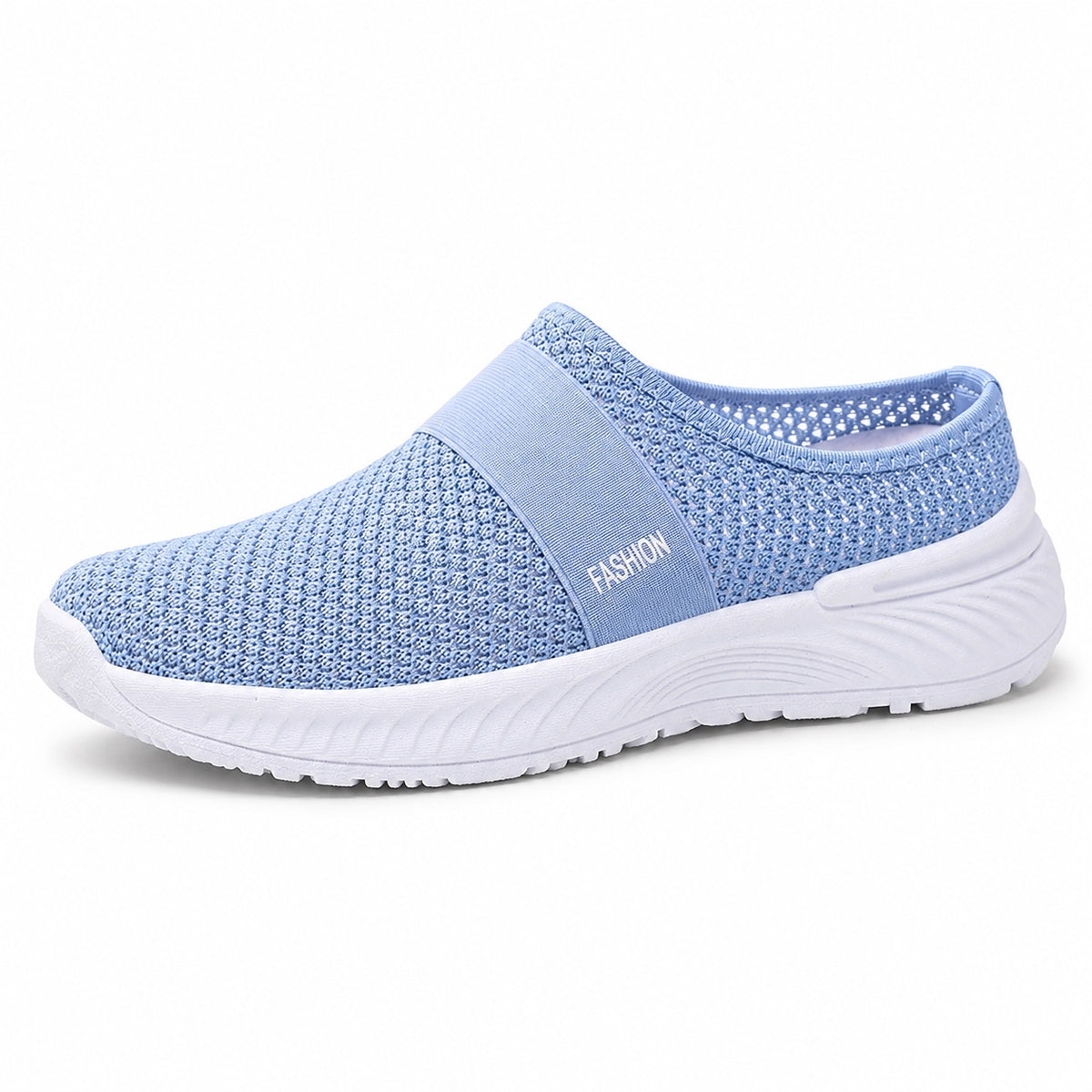 Glen – Women's Backless Mesh Sneakers in Sky Blue