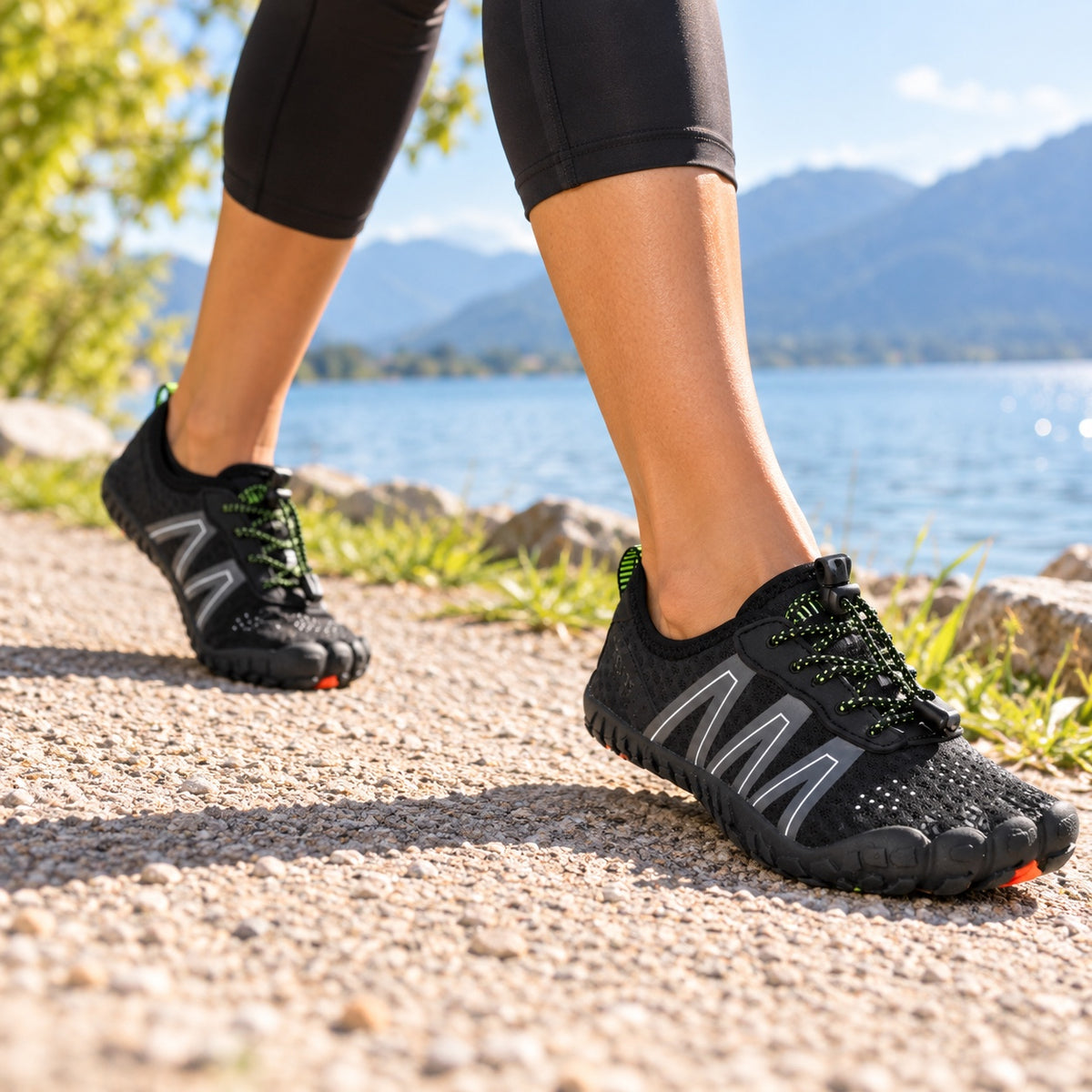 Glover – Unisex Barefoot Shoes, worn on a walk