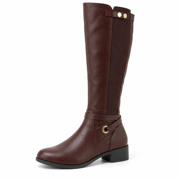 Gretchen – Women's Wide Calf Boots in Brown