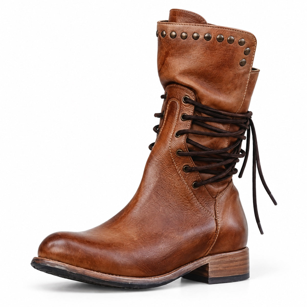 Griffin – Women's Wide Calf Boots in Brown