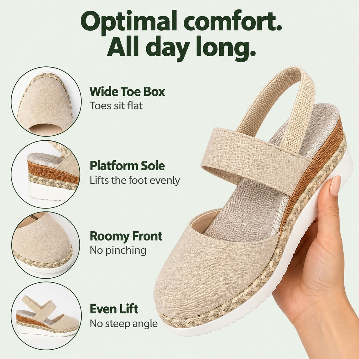 Guzman – Unisex Wide Toe Box Sandals, features