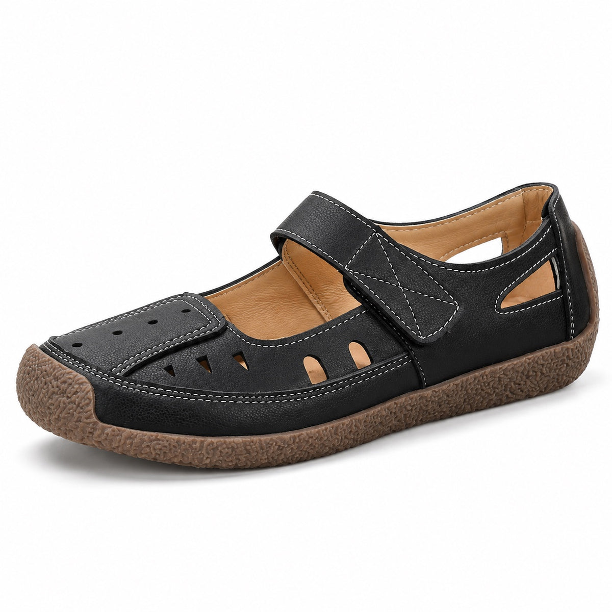 Gwen – Women's Wide Toe Box Sandals in Black