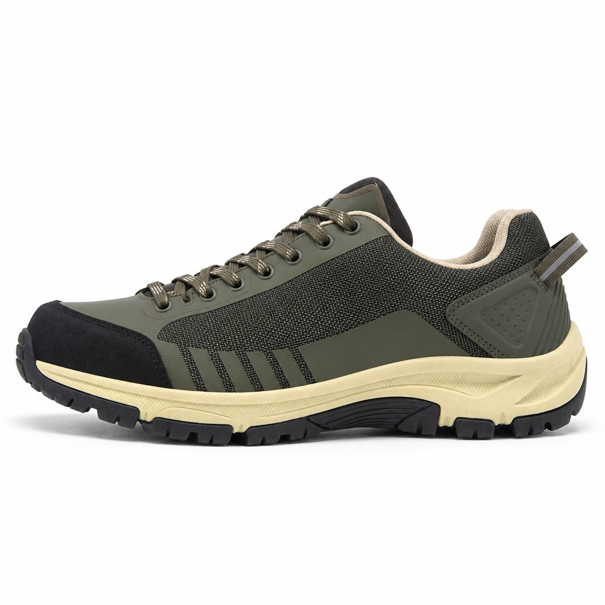 Halle – Unisex Non-Slip Shoes in Olive Green