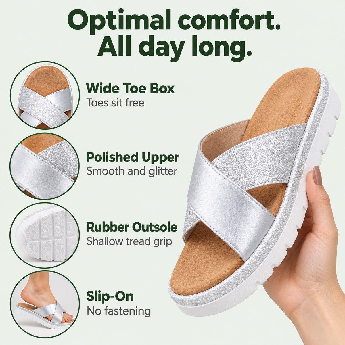 Hamilton – Unisex Wide Toe Box Sandals, features