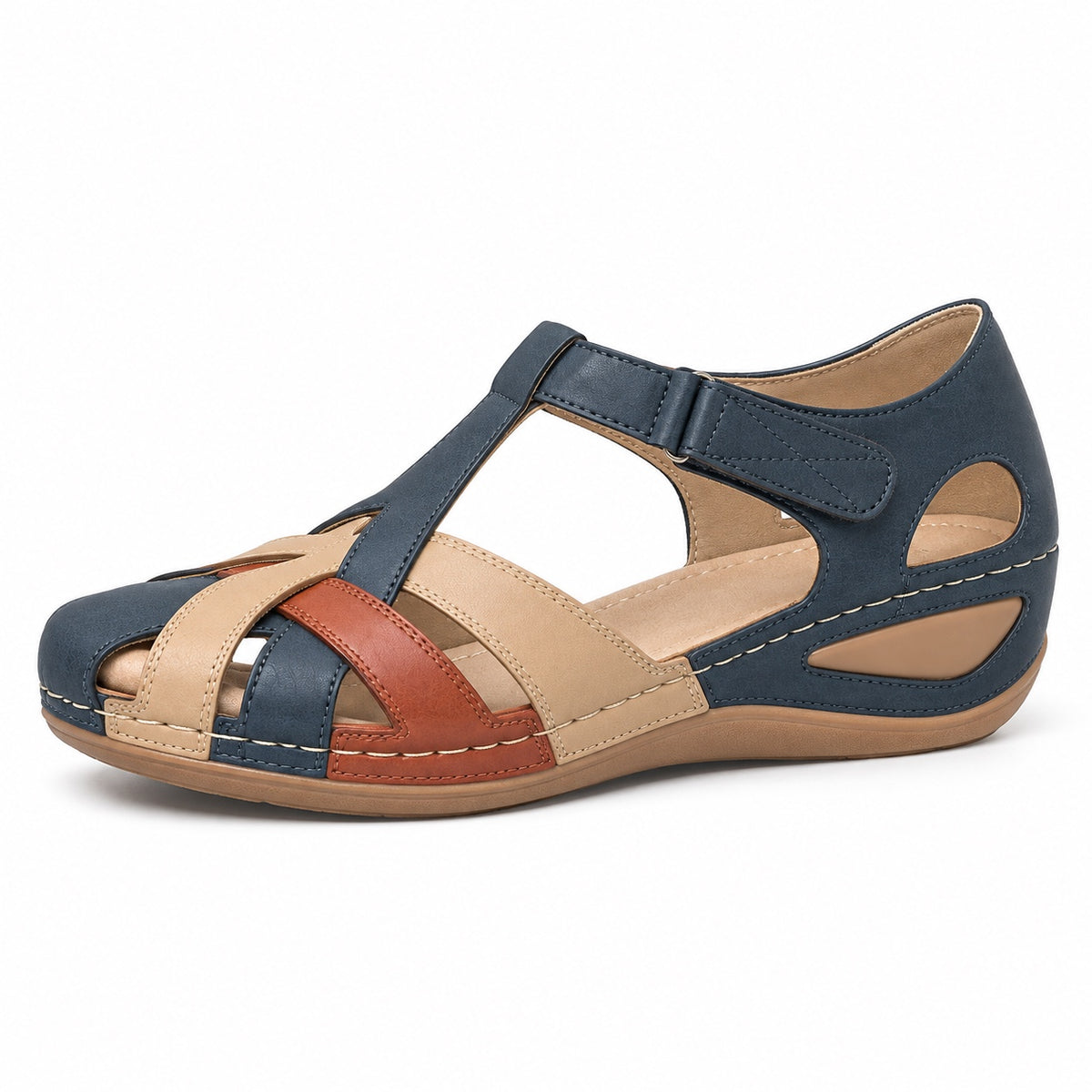 Hampton – Unisex Wide Toe Box Sandals in Blue