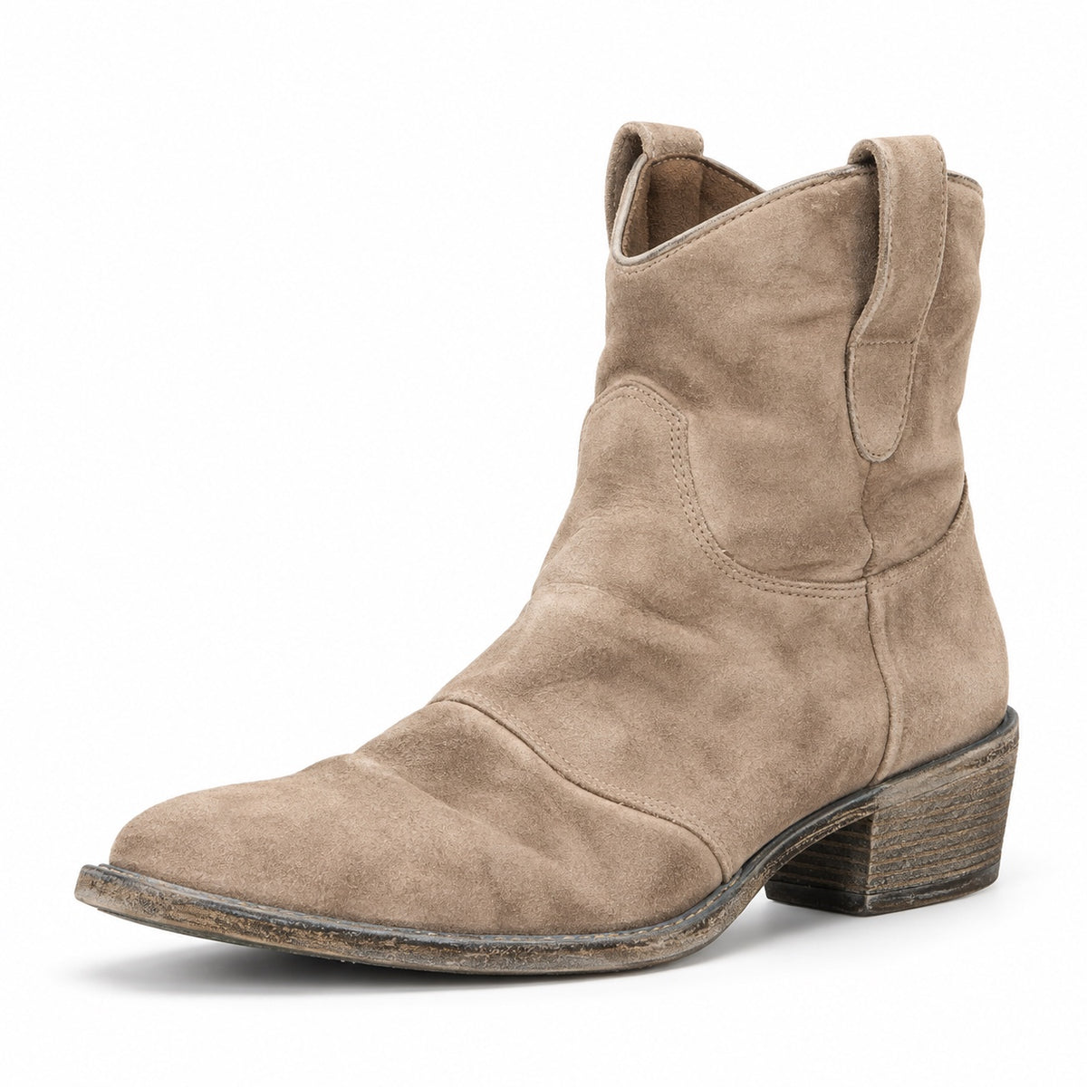 Hanson – Unisex Wide Calf Boots in Beige