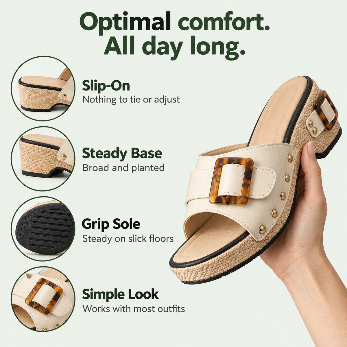 Hawkins – Women's Comfortable Sandals, features