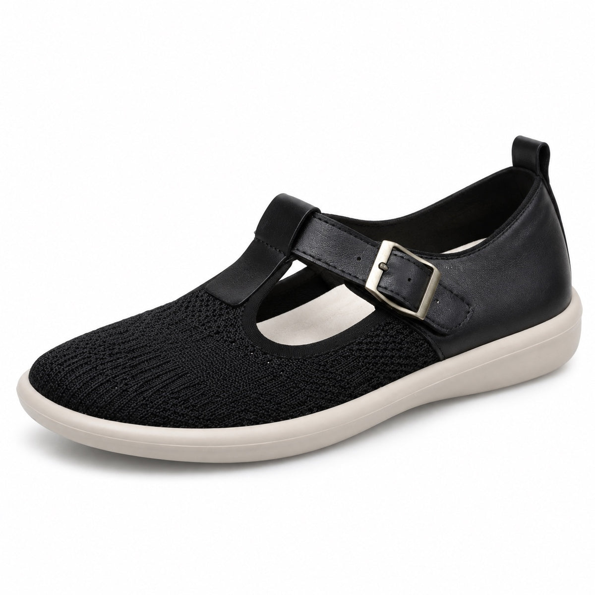 Helen – Women's Wide Toe Box Flats in Black