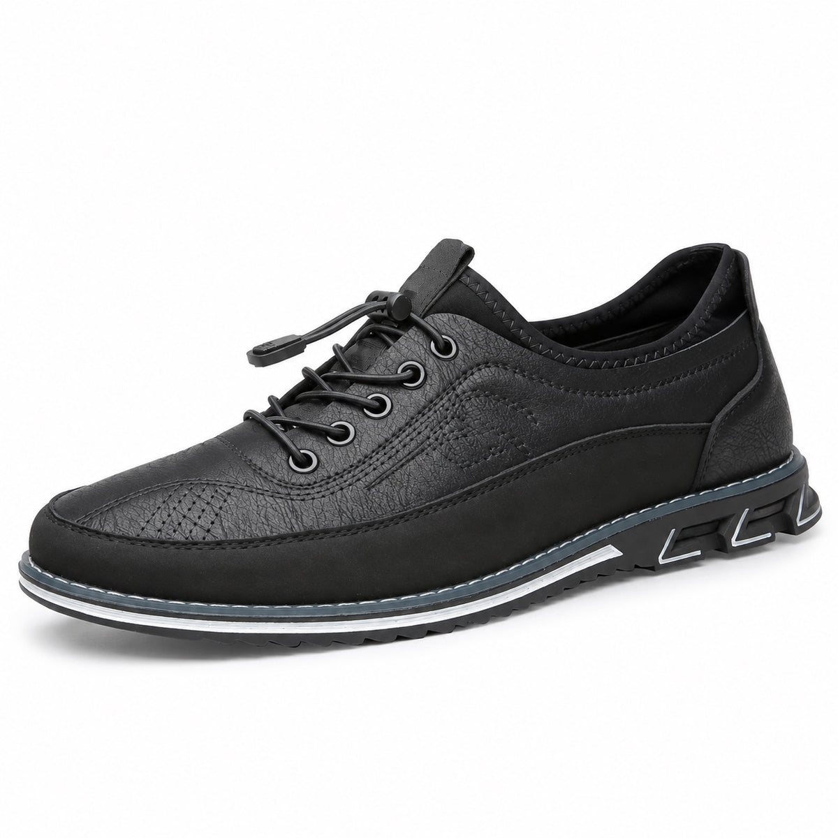 Herman – Men's Non-Slip Shoes in Obsidian Black