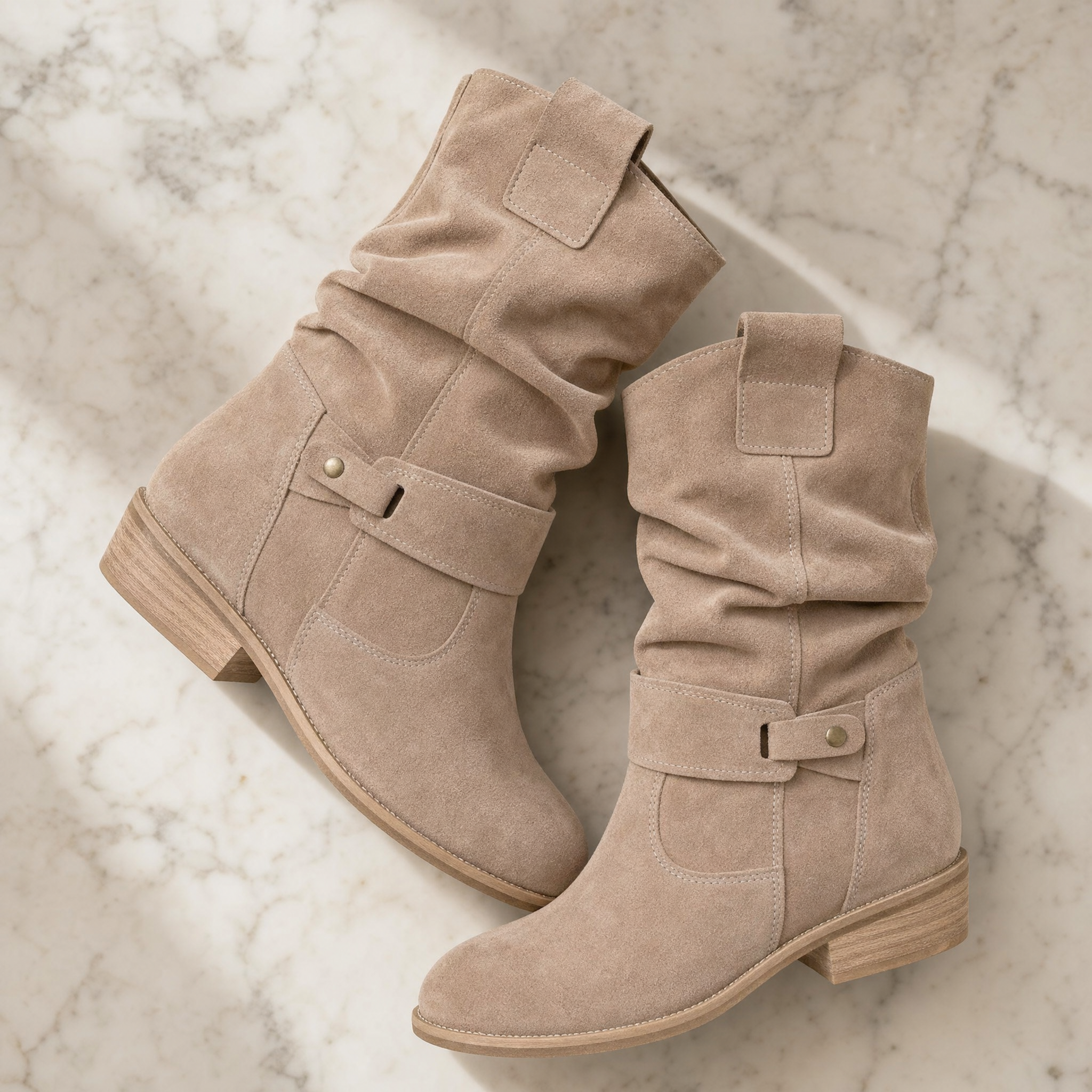 Suede Slouchy Ankle Boot