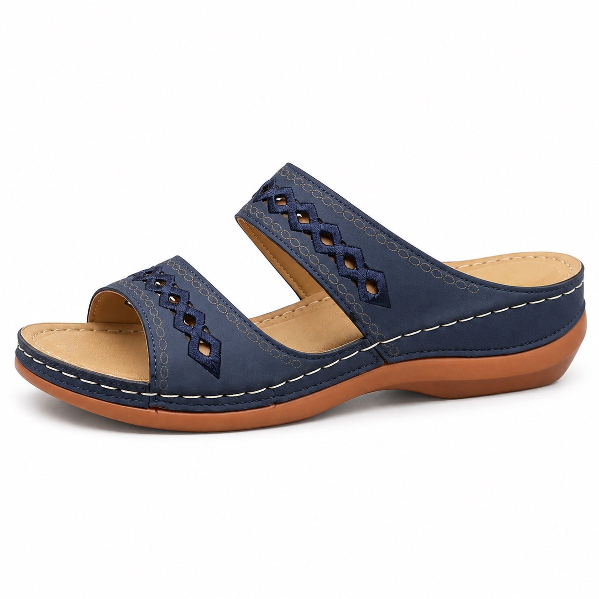 Holly – Women's Slip-On Loafers in Dark Blue
