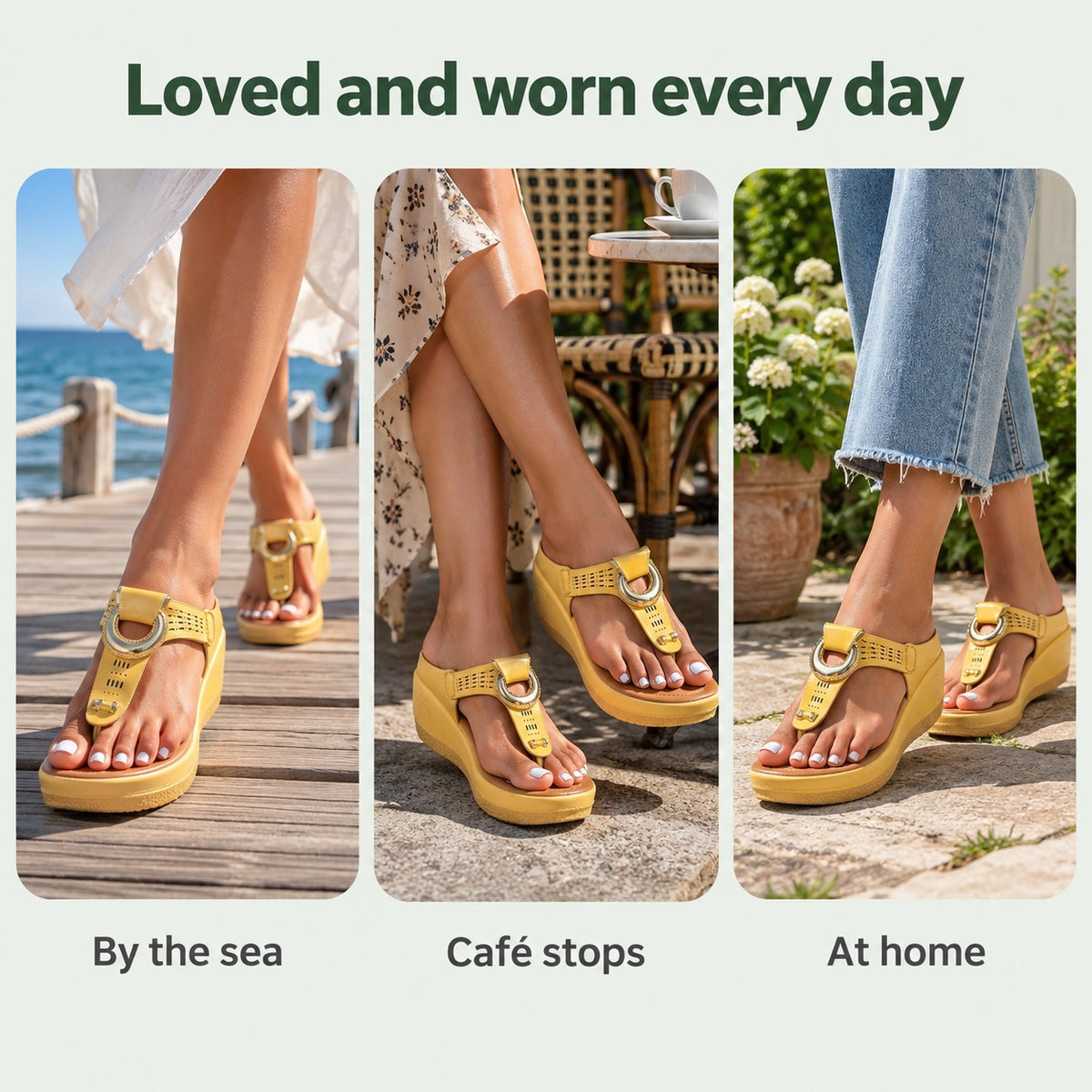 Hubbard – Women's Wide Toe Box Sandals, worn every day