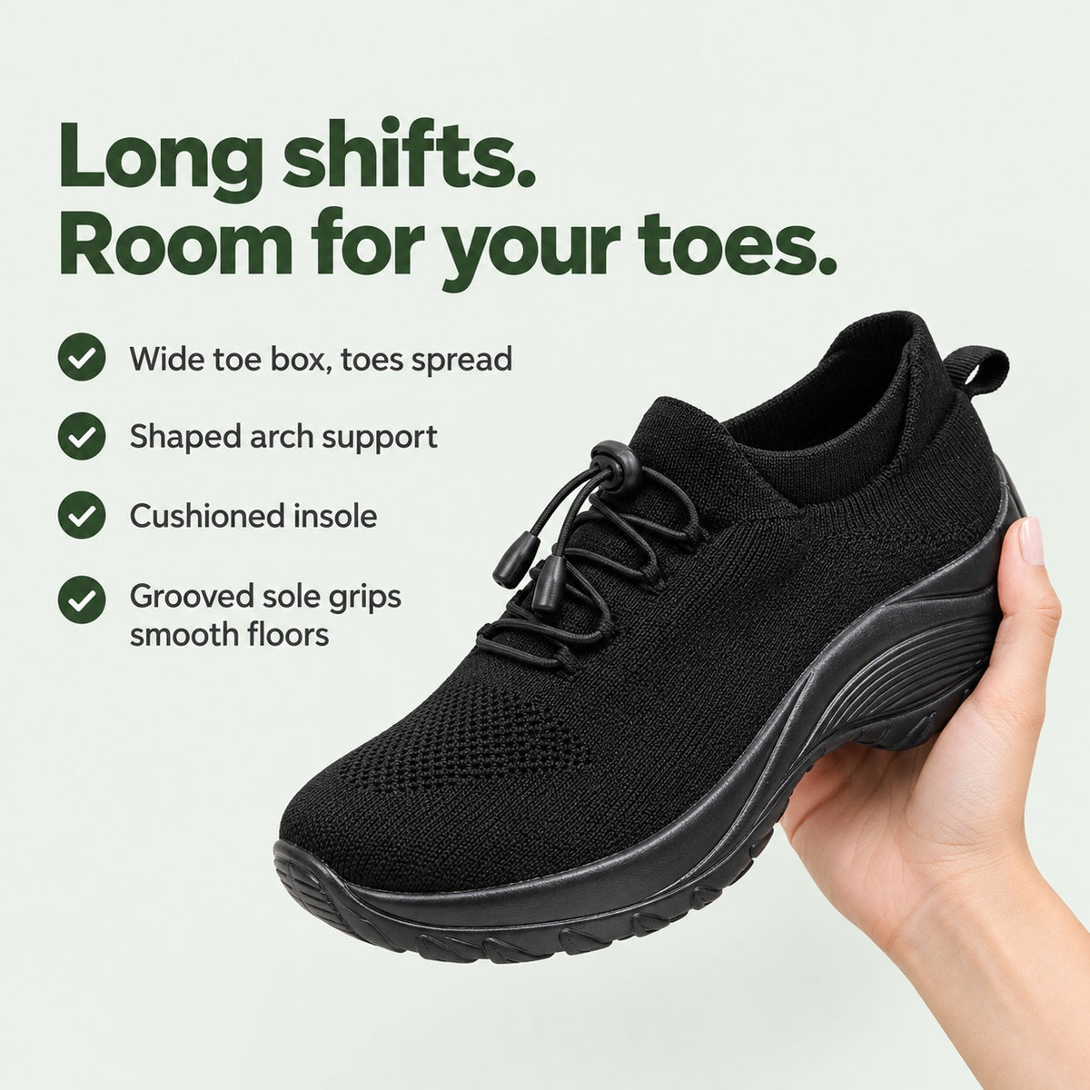 Hudson – Women's Nursing Shoes, key benefits