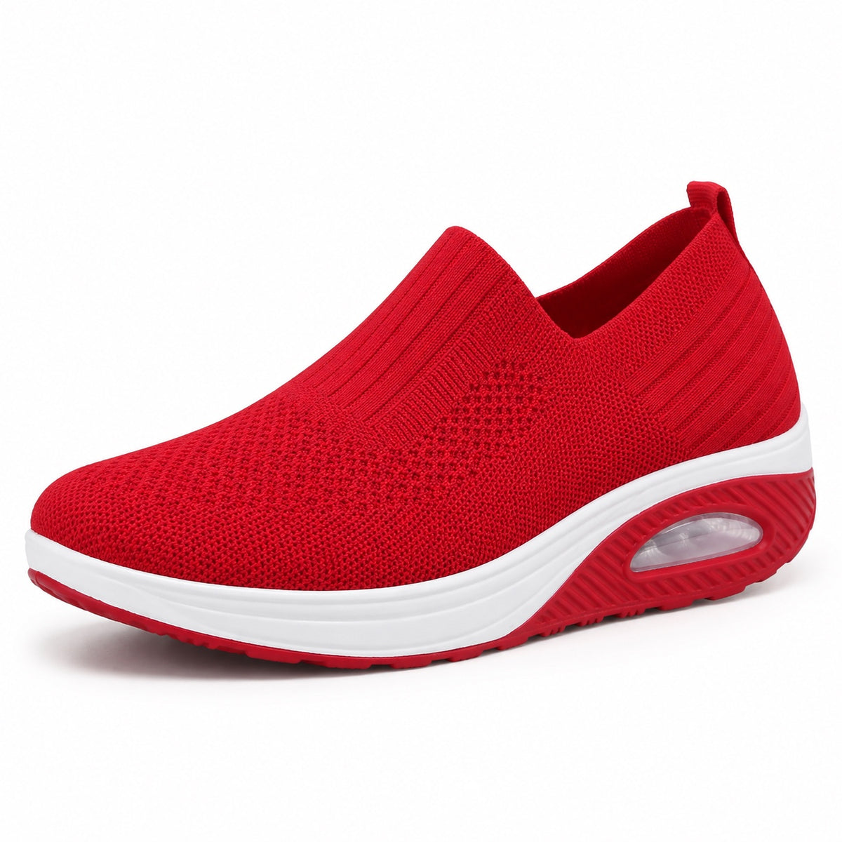 Hugh – Women's Slip-On Sneakers in Red