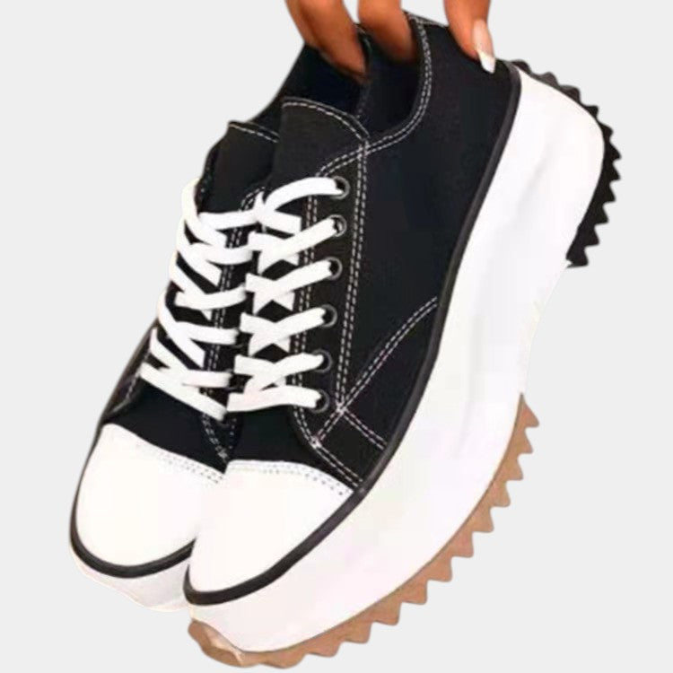 Women's Orthopedic Sneakers with Shock-Absorbing Sole and Elastic Panels