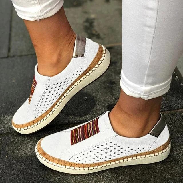 Womens Orthopedic Casual Sneaker with Three-Arch Support and Toe Alignment