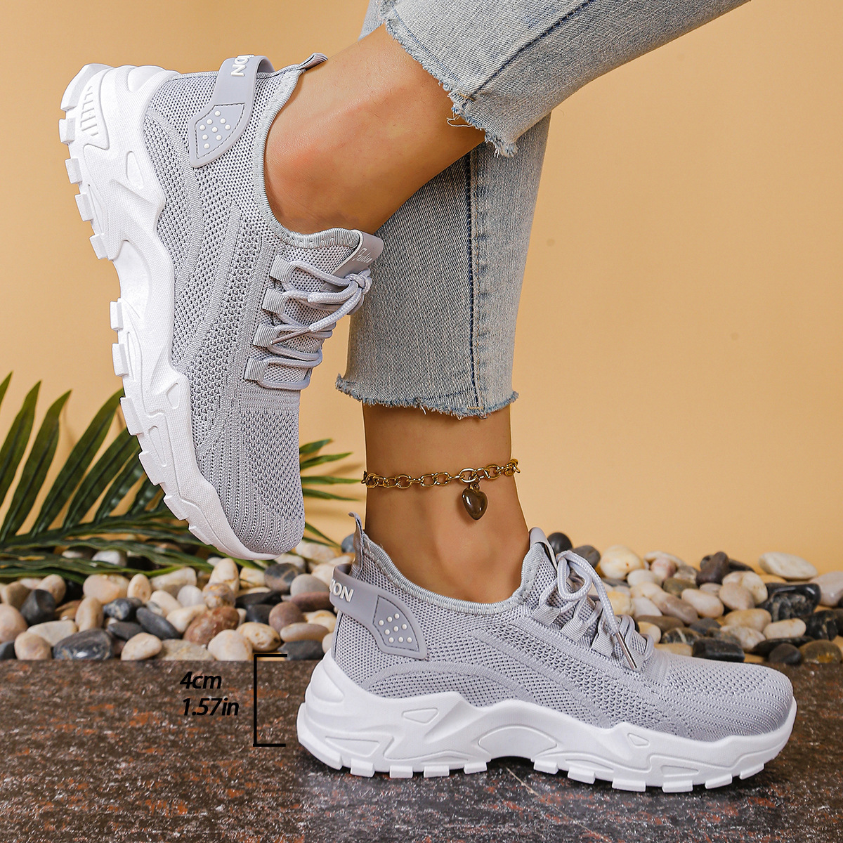 Hermance | Chunky Lace-Up Sneakers for Women