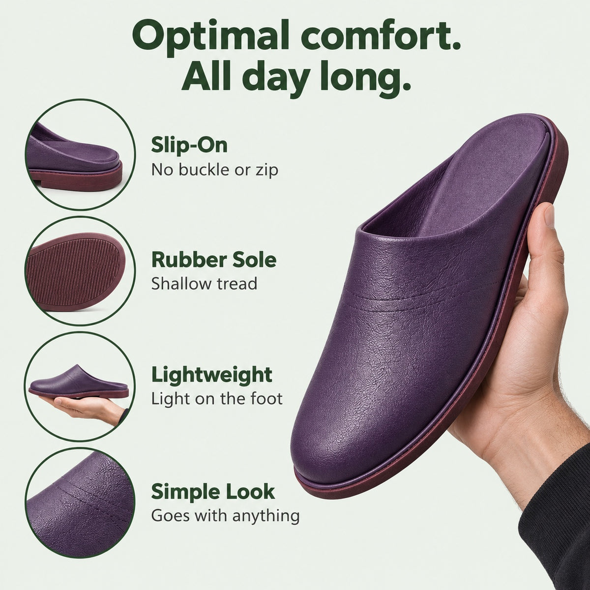 Ingram – Unisex Comfort Slippers, features