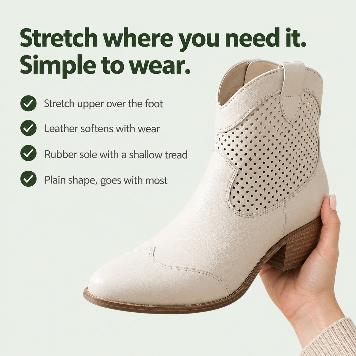 Iris – Women's Western Ankle Boots, key benefits