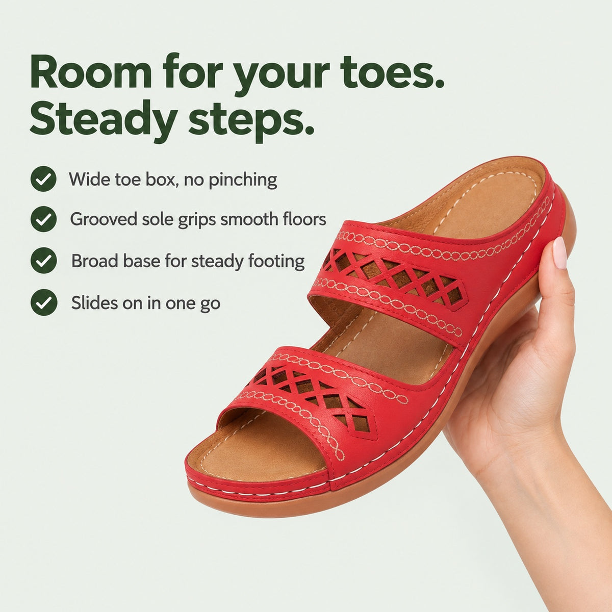 Janice – Women's Wide Toe Box Sandals, key benefits