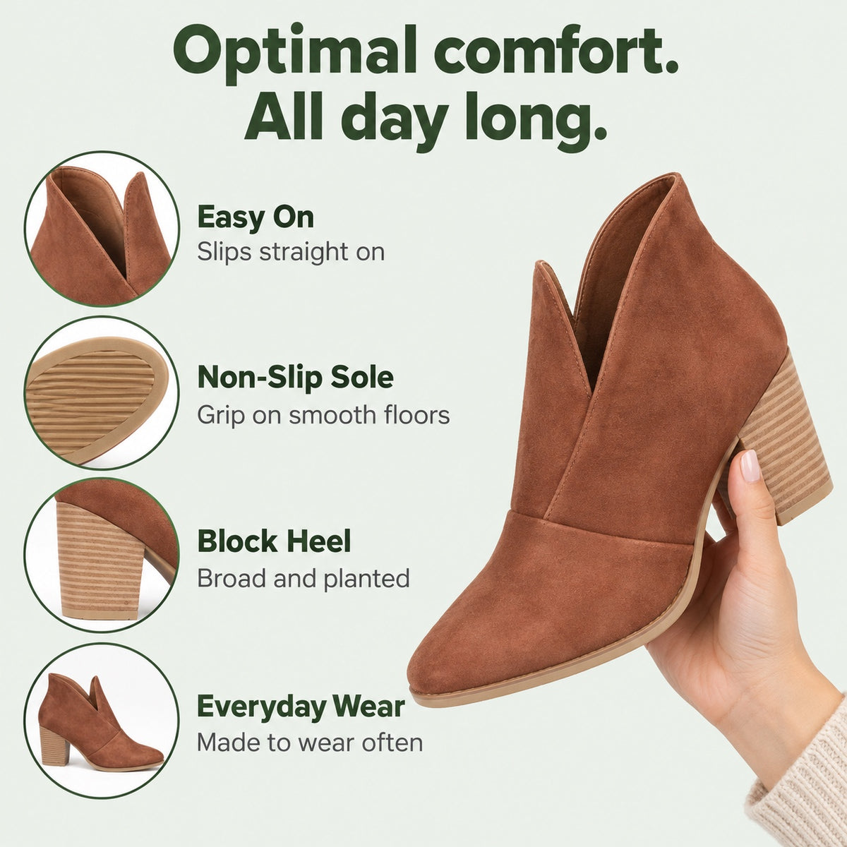 Janie – Women's Comfort Boots, features