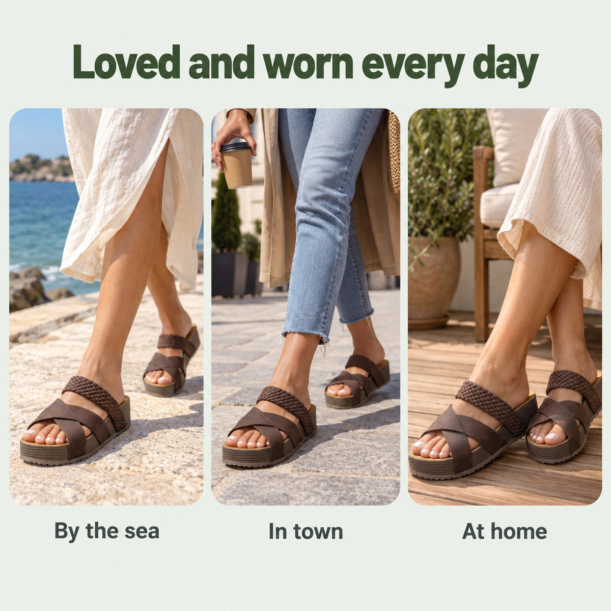 Jarvis – Unisex Wide Toe Box Sandals, worn every day