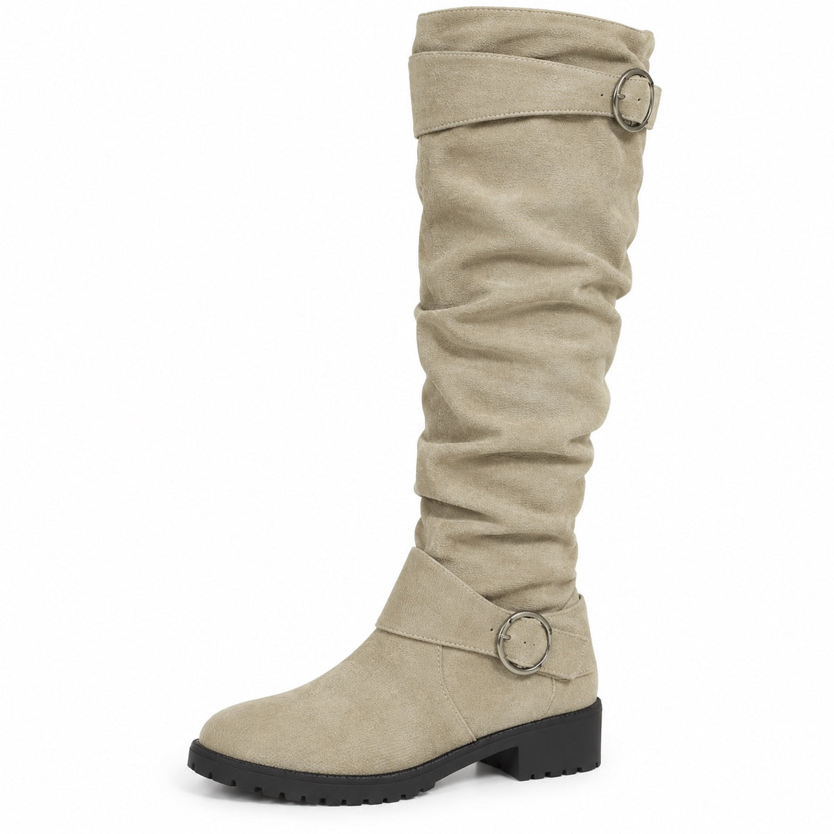Jasmine – Women's Wide Calf Boots in Khaki