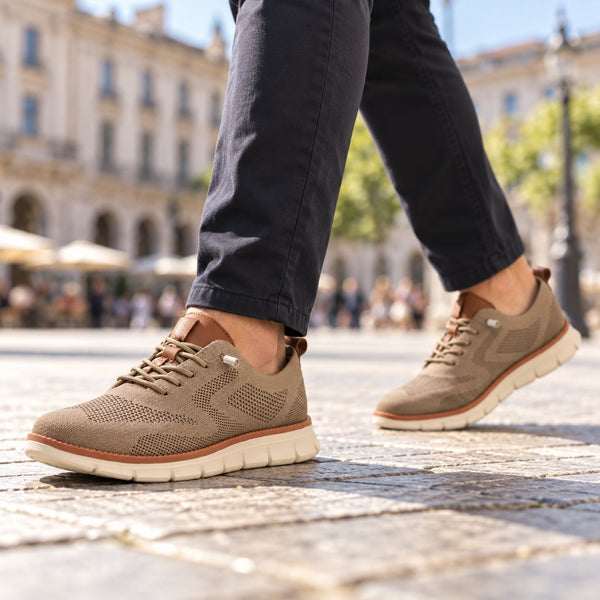 Jeff – Men's Orthopedic Shoes, worn on a walk