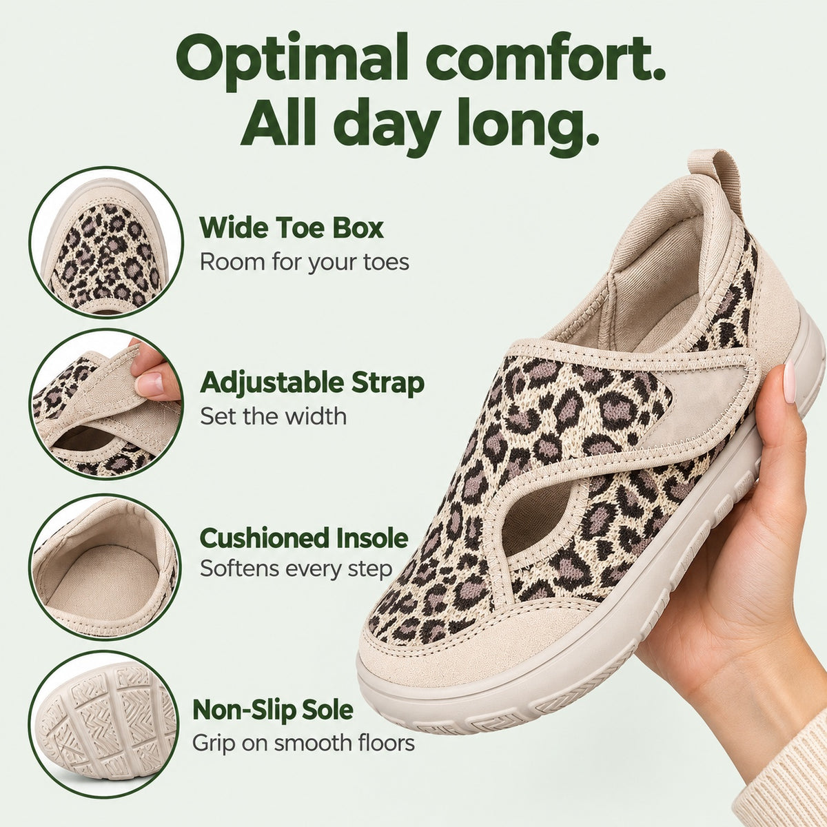 Joanna – Women's Wide Toe Box Shoes, features