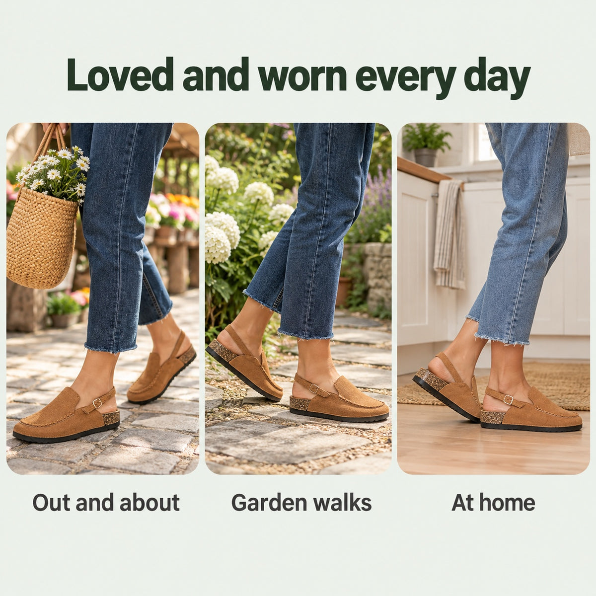 Johanna – Women's Slingback Clogs, worn every day