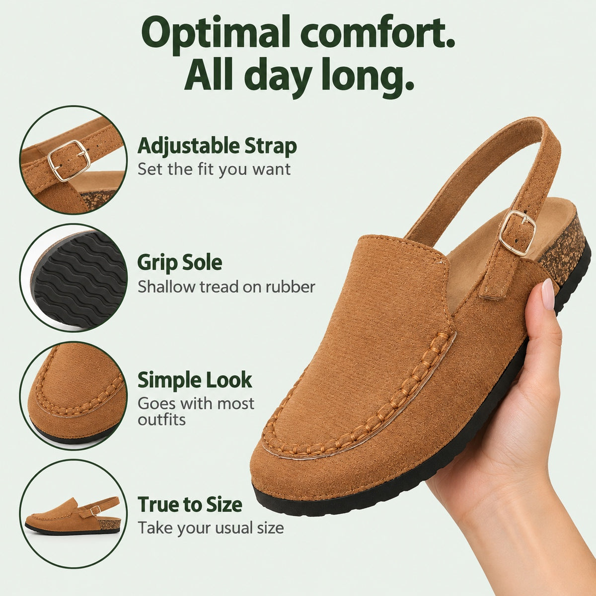 Johanna – Women's Slingback Clogs, features