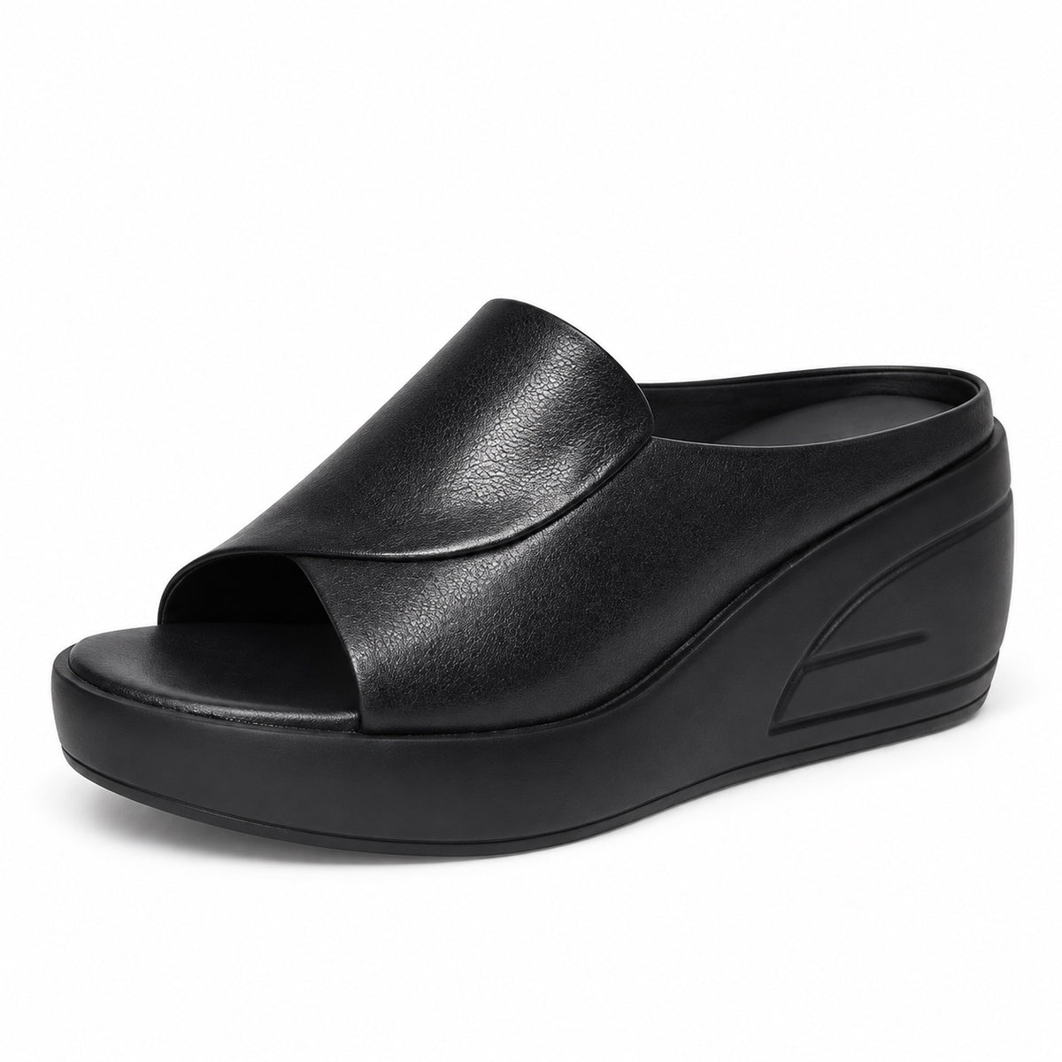 Jules – Unisex Wide Toe Box Sandals in Black