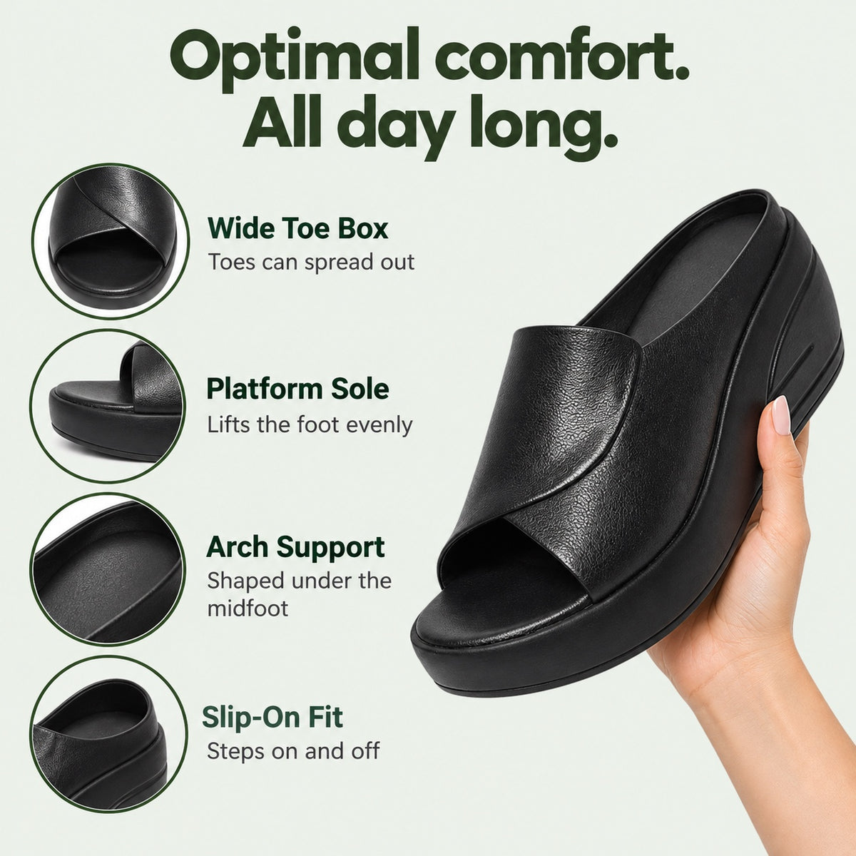 Jules – Women's Wide Toe Box Sandals, features