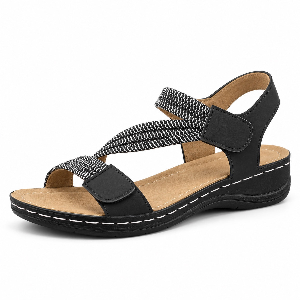 Julie – Women's Wide Toe Box Sandals in Black
